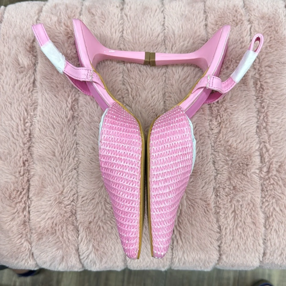 NWOT • 🩷 • Size 7 • Pink Summer Heels - Picture 6 of 14